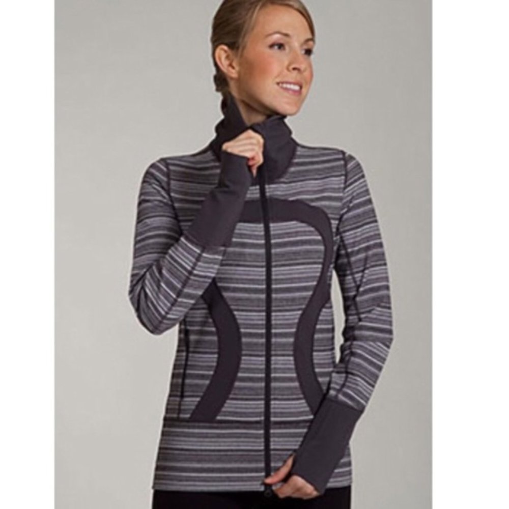 Lululemon Stride Jacket Coal Stripe 4